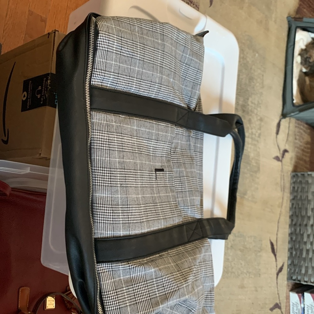 Houndstooth Tote. Bottom Zip Section. Multiple Po… - image 2
